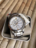  Shop Authentic Fossil Dean Chronograph White Dial Silver Steel Strap Watch for Men - FS4795 - Luxxuri