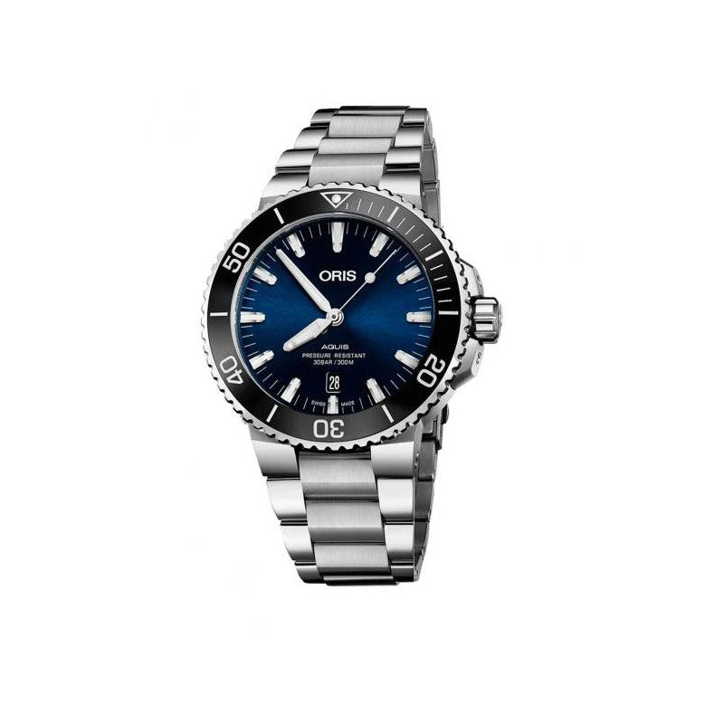  Shop Authentic Oris Aquis Date Blue Dial Silver Steel Strap Watch for Men - 0173377304135-0782405PEB - Luxxuri