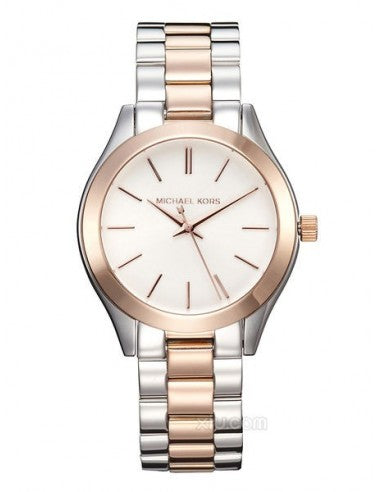  Shop Authentic Michael Kors Runway White Dial Two Tone Stainless Steel Strp Watch for Women - MK3204A - Luxxuri