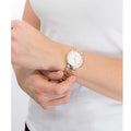  Shop Authentic Daniel Wellington Iconic Link White Dial Rose Gold Steel Strap Watch For Women - DW00100211 - Luxxuri