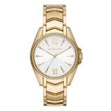  Shop Authentic Michael Kors Whitney Three-Hand White Dial Gold Steel Strap Watch For Women - MK6693 - Luxxuri