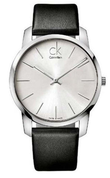  Shop Authentic Calvin Klein City White Dial Black Leather Strap Watch For Men - K2G211C6 - Luxxuri