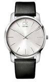  Shop Authentic Calvin Klein City White Dial Black Leather Strap Watch For Men - K2G211C6 - Luxxuri