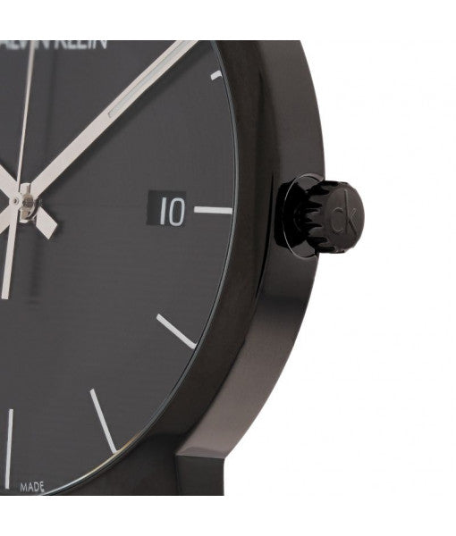  Shop Authentic Calvin Klein City Quartz Black Dial Black Leather Strap Watch for Men - K2G2G4C1 - Luxxuri