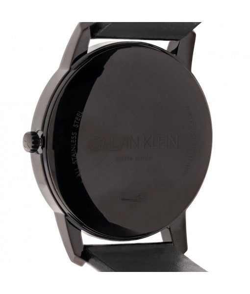  Shop Authentic Calvin Klein City Quartz Black Dial Black Leather Strap Watch for Men - K2G2G4C1 - Luxxuri