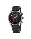  Shop Authentic Calvin Klein City Chronograph Black Dial Black Leather Strap Watch for Men - K2G271C1 - Luxxuri