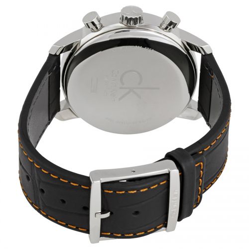  Shop Authentic Calvin Klein City Chronograph Black Dial Black Leather Strap Watch for Men - K2G271C1 - Luxxuri