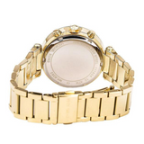  Shop Authentic Michael Kors Parker Chronograph Blue Dial Gold Steel Strap Watch For Women - MK6262 - Luxxuri