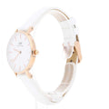  Shop Authentic Daniel Wellington Petite White Dial White Leather Strap Watch For Women - DW00100249 - Luxxuri
