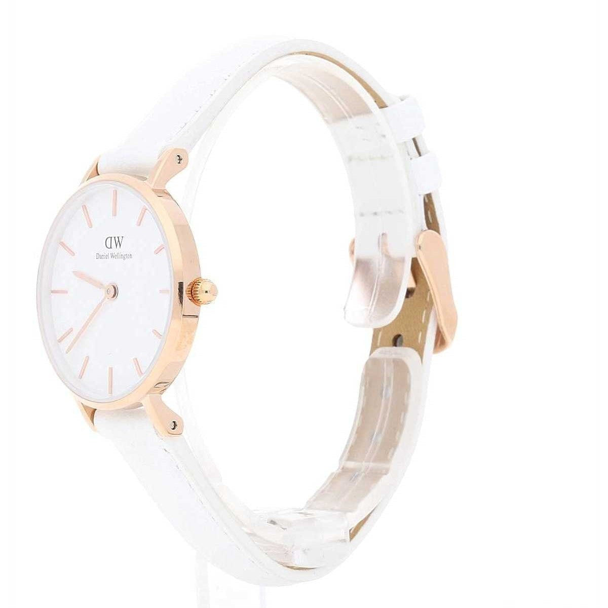  Shop Authentic Daniel Wellington Petite White Dial White Leather Strap Watch For Women - DW00100249 - Luxxuri