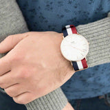  Shop Authentic Daniel Wellington Classic Cambridge White Dial Two Tone NATO Strap Watch For Men - DW00100003 - Luxxuri