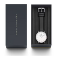  Shop Authentic Daniel Wellington Classic Sheffield White Dial Black Leather Strap Watch For Men - DW00100020 - Luxxuri