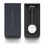  Shop Authentic Daniel Wellington Classic Sheffield White Dial Black Leather Strap Watch For Men - DW00100020 - Luxxuri