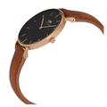  Shop Authentic Daniel Wellington Classic Petite Durham Black Dial Brown Leather Strap Watch For Women - DW00100166 - Luxxuri