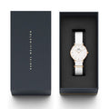  Shop Authentic Daniel Wellington Classic Petit Dover White Dial White Nylon Strap Watch For Women - DW001000311 - Luxxuri