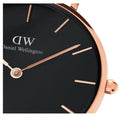  Shop Authentic Daniel Wellington Petite Sheffield Black Dial Black Leather Strap Watch For Women - DW00100168 - Luxxuri