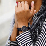  Shop Authentic Daniel Wellington Petite Cornwall Black Dial Black Nylon Strap Watch for Women - DW00100247 - Luxxuri