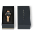  Shop Authentic Daniel Wellington Classic Melrose Black Dial Rose Gold Mesh Bracelet Watch For Women - DW00100161 - Luxxuri