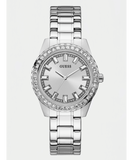  Shop Authentic Guess Sparkler Diamonds Silver Dial Silver Steel Strap Watch for Women - GW0111L1 - Luxxuri