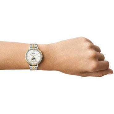  Shop Authentic Fossil Jacqueline Moonphase Mother of Pearl Dial Gold Steel Strap Watch for Women - ES5167 - Luxxuri