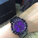  Shop Authentic Marc Jacobs Amy Purple Dial Black Steel Strap Watch for Women - MBM3224 - Luxxuri