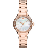  Shop Authentic Emporio Armani Aira Three Hand Mother of Pearl Dial Rose Gold Steel Strap Watch For Women - AR11523 - Luxxuri