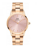  Shop Authentic Daniel Wellington Iconic Link Pink Dial Rose Gold Steel Strap Watch For Women - DW00100335 - Luxxuri