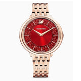  Shop Authentic Swarovski Crystalline Chic Red Dial Rose Gold Steel Strap Watch for Women - 5547608 - Luxxuri