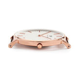  Shop Authentic Daniel Wellington Classic Bristol White Dial Brown Leather Strap Watch For Women - DW00100039 - Luxxuri