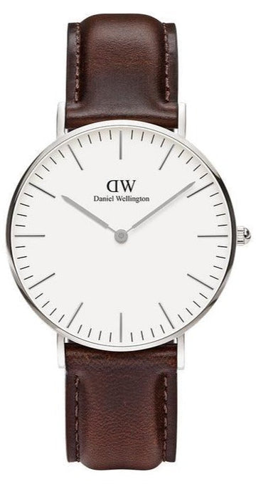  Shop Authentic Daniel Wellington Classic Bristol White Dial Brown Leather Strap Watch For Women - DW00100056 - Luxxuri