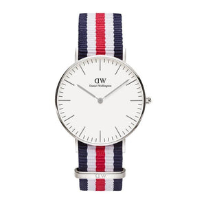  Shop Authentic Daniel Wellington Classic Canterbury White Dial Two Tone NATO Strap Watch For Women - DW00100051 - Luxxuri