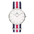  Shop Authentic Daniel Wellington Classic Canterbury White Dial Two Tone Nylon Strap Watch For Men - DW00100016 - Luxxuri