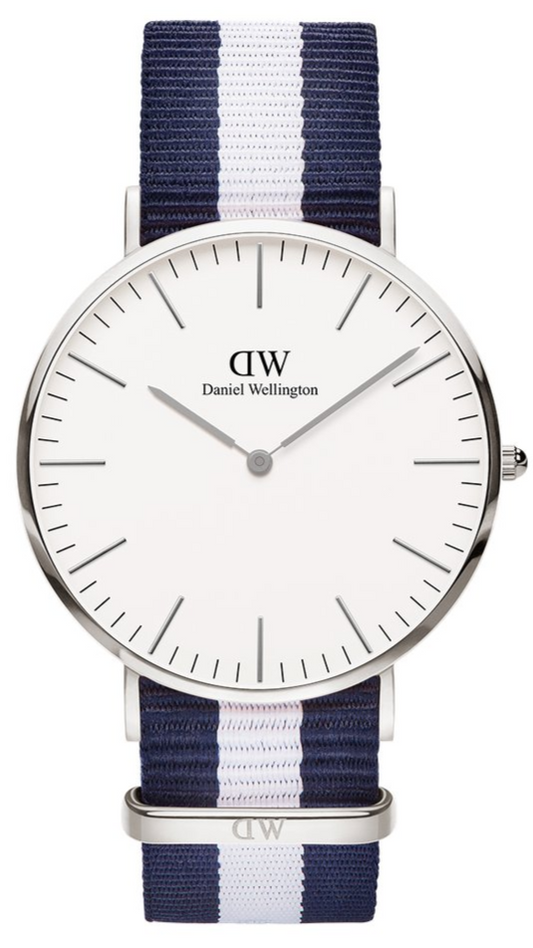  Shop Authentic Daniel Wellington Classic Glasgow White Dial Two Tone NATO Strap Watch For Men - DW00100018 - Luxxuri