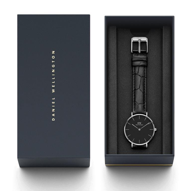  Shop Authentic Daniel Wellington Classic Petite Reading Black Dial Black Leather Strap Watch For Women - DW00100179 - Luxxuri
