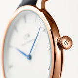  Shop Authentic Daniel Wellington Dapper York White Dial Brown Leather Strap Watch For Women - DW00100093 - Luxxuri