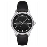  Shop Authentic Emporio Armani Lambda Classic Quartz Black Dial Black Leather Strap Watch For Men - AR11020 - Luxxuri
