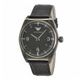  Shop Authentic Emporio Armani Franco Black Dial Black Leather Strap Watch For Men - AR0368 - Luxxuri