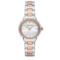  Shop Authentic Emporio Armani Three Hand Quartz Mother of Pearl Dial Two Tone Steel Strap Watch For Women - AR11569 - Luxxuri