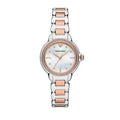  Shop Authentic Emporio Armani Three Hand Quartz Mother of Pearl Dial Two Tone Steel Strap Watch For Women - AR11569 - Luxxuri