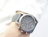  Shop Authentic Emporio Armani Luigi Chronograph Quartz Grey Dial Grey Leather Strap Watch For Men - AR1735 - Luxxuri