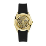 Shop Authentic Guess Clarity Gold Dial Black Silicone Strap Watch for Women - GW0109L1 - Luxxuri