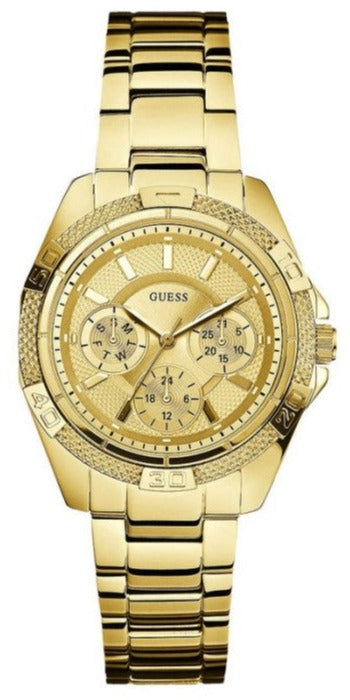  Shop Authentic Guess Mini Phantom Diamonds Gold Dial Gold Steel Strap Watch for Women - W0235L5 - Luxxuri