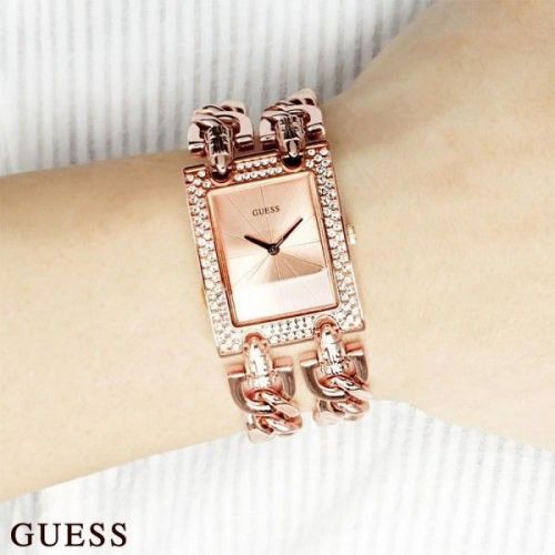  Shop Authentic Guess Mod Heavy Metal Diamonds Rose Gold Dial Rose Gold Steel Strap Watch for Women - W0072L3 - Luxxuri
