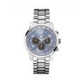 Guess Horizon Chronograph Quartz Blue Dial Silver Steel Strap Watch for Men - W0379G6
