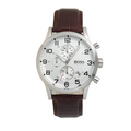  Shop Authentic Hugo Boss Aeroliner Chronoraph White Dial Brown Leather Strap Watch For Men - HB1512447 - Luxxuri