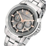  Shop Authentic Maserati Successo Chronograph Silver Dial Silver Steel Strap Watch For Men - R8873621004 - Luxxuri