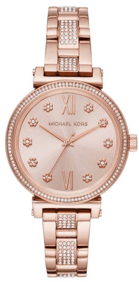  Shop Authentic Michael Kors Sofie Quartz Rose Gold Dial Rose Gold Steel Strap Watch For Women - MK3882 - Luxxuri