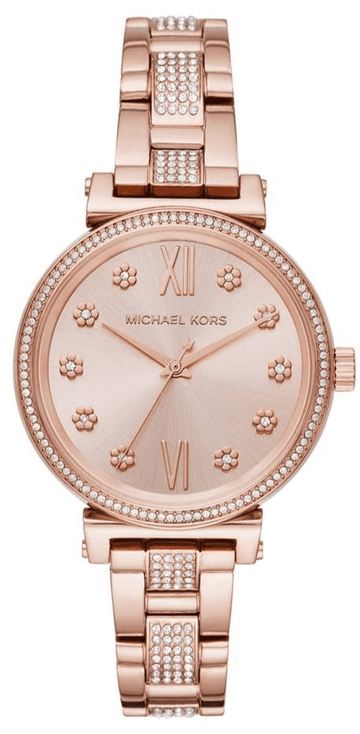  Shop Authentic Michael Kors Sofie Quartz Rose Gold Dial Rose Gold Steel Strap Watch For Women - MK3882 - Luxxuri