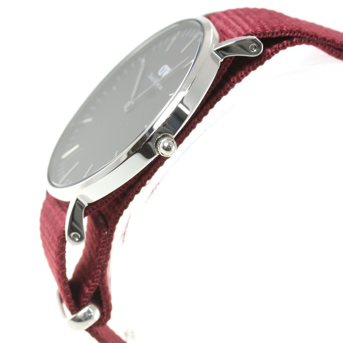  Shop Authentic Daniel Wellington Classic Roselyn Black Dial Maroon Nylon Strap Watch For Women - DW00100274 - Luxxuri