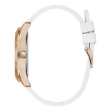  Shop Authentic Guess Crush Crystals Gold Dial White Rubber Strap Watch for Women - W1223L3 - Luxxuri